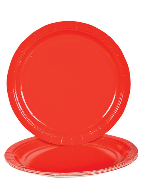 Lot 25 9" Red Lunch Dinner Party Paper Plates