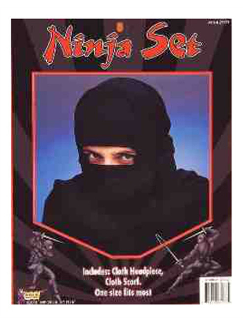 Adult Black Fabric Executioner Balaclava Costume Ninja Hood Mask