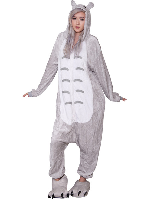 Adults Bunny Fuzzy Furry PJ Toonsies Bodysuit Hooded Animal Costume