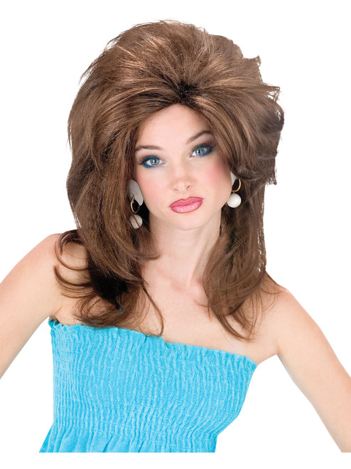 Adult Womens Brown Midwest Momma Big Texas Hair Wig Costume Accessory