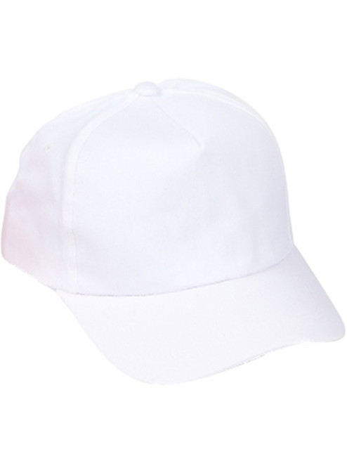 Adults White Color Baseball Hat Costume Accessory