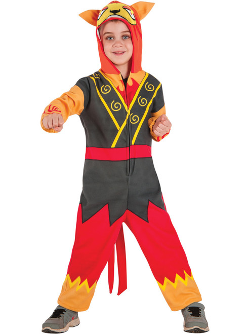 Child's Boys Blazion Yo-Kai Watch Fire Flame Beast Hooded Costume