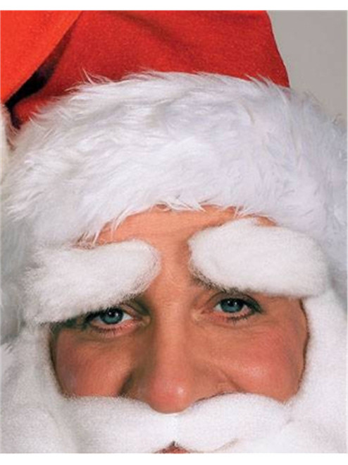 New Christmas Santa Claus Costume White Bushy Eyebrow Set
