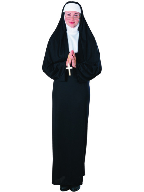 Adult Womens Religious Church Nun Sister 4-In-1 Costume Standard Size 12