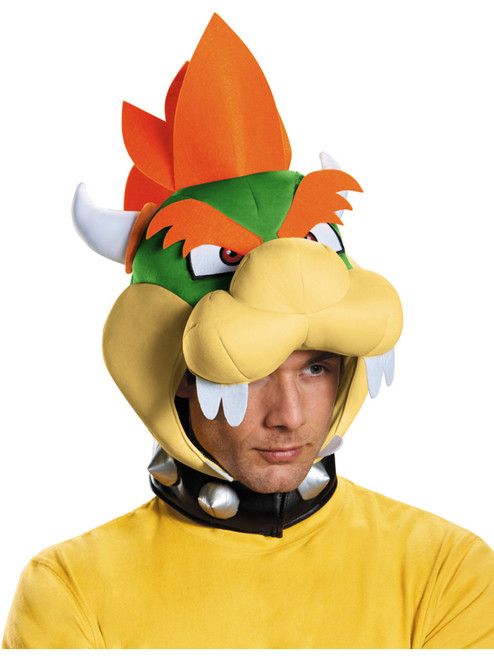 Adults Nintendo Mario Brothers Bowser Headpiece Hat Costume Accessory