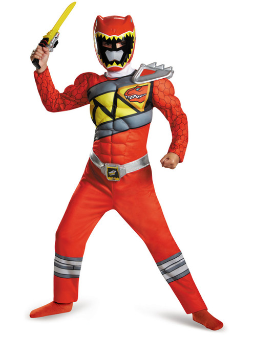 Red Ranger Power Rangers Dino Charge Muscle Boys Costume
