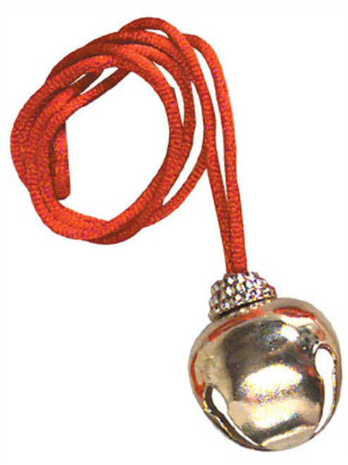 New Red Gold Santa Claus Costume Jingle Bell Necklace