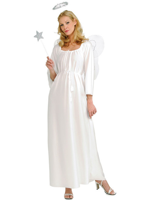 Adult Womens Classic White Heavenly Angel Costume Dress Halo Belt