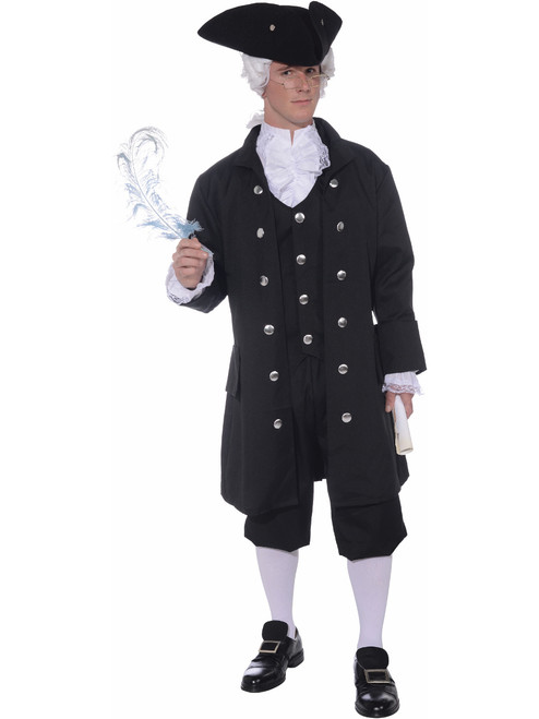 Mens Founding Father Colonial Revolution Ben Franklin Costume Standard 42