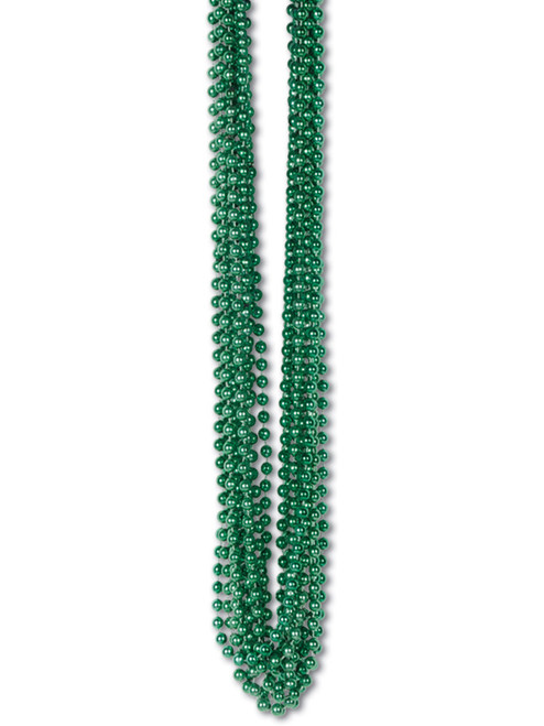 School Green Small Round Bead Beaded Party Necklace Costume Accessory