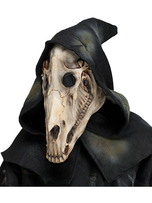 Adults Hooded Horse Of Death Skull Bone Mask Costume Accessory