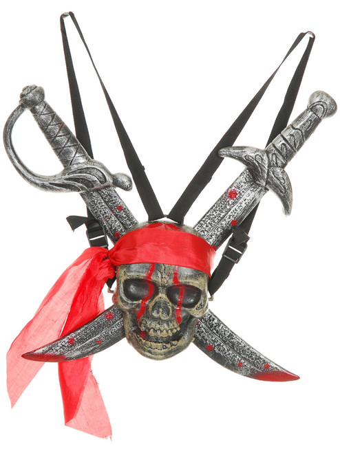 Adult Child Kids Pirates of the Caribbean Skull Swords Bloody Skull Backpack