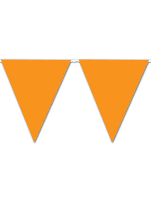 Solid Orange Flag Pennant Streamer String Party Celebration Banner Decoration