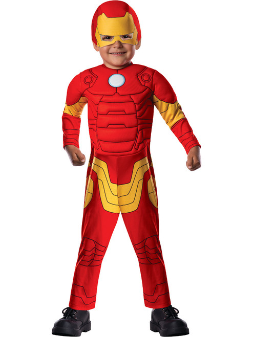 Toddlers Marvel Comics Avengers Muscle Chest Iron Man Costume Size 2T-4T