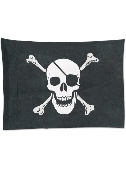 Jolly Roger Black Classic Caribbean Skull Crossbone Pirate Party Flag Decoration