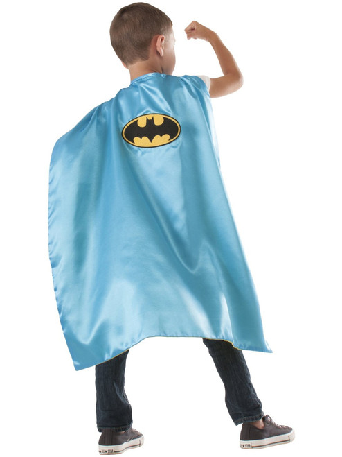 Boys Child Kids Batman And Robin Reversible Cape DC Comics Costume Accessory