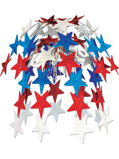 Patriotic American USA Star Cascade Dangler Hanger Party Decoration