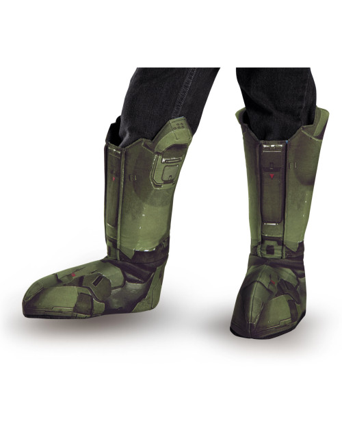 Childs Halo Master Chief Green Boot Covers Costume Accessory