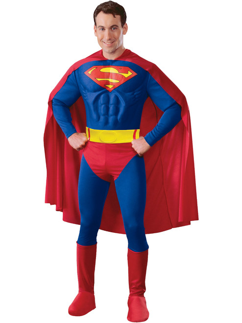 DC Comics Adult's Superman Deluxe Muscle Chest Costume