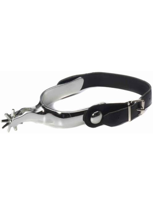 Deluxe Adjustable Steampunk Cowboy Costume Accessory Black Metal Spurs