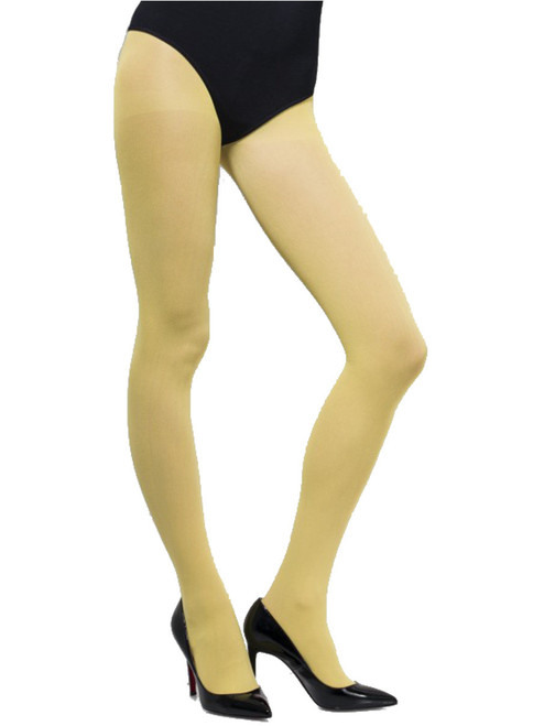 Women's Sexy Legs Yellow Pantyhose Opaque Tights Costume Accessory