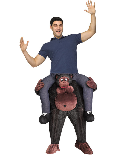 Adults Mens Carry Me Gorilla Wild Animal Costume