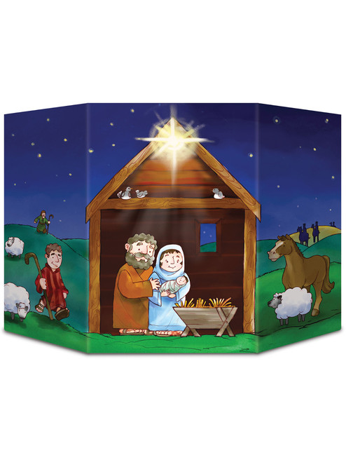 New 3' x 25" Nativity Scene Stand Up Prop Holiday Season Christmas Decoration