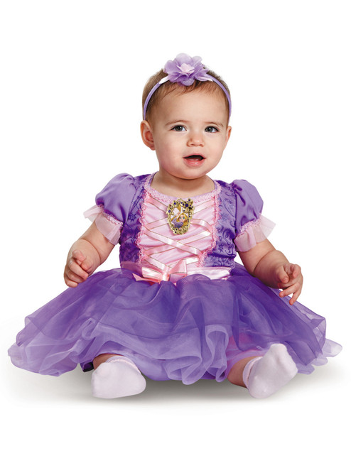 Child's Girls Classic Disney Princess Tangled Rapunzel Dress Costume