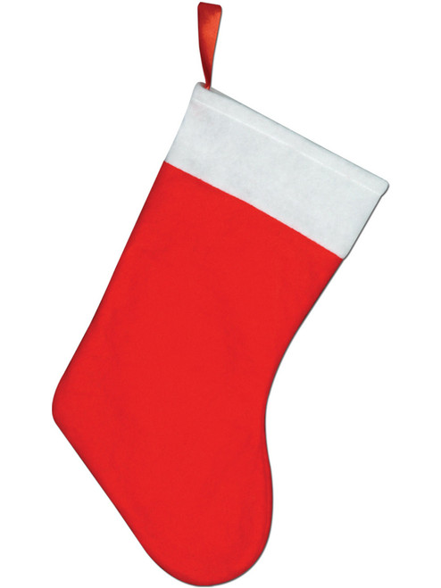 15" Felt Red and White Decorative Festive Christmas Stocking