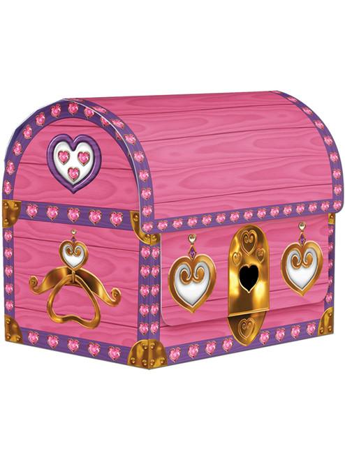 Pink Princess Pirate Mini Treasure Chest Party Favor Storage Box Decoration