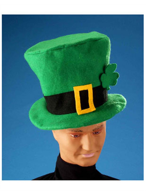 Green Felt Leprechaun Costume Top Hat with Buckle