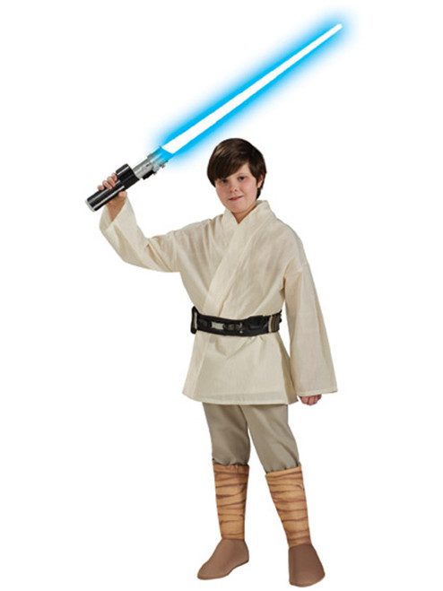 Deluxe Kid's Star Wars Luke Skywalker Costume And Lightsaber Bundle