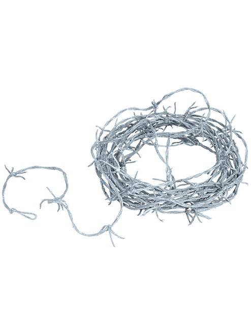 12 Foot Silver Barbed Wire Garland Hanging Wall Decoration Decal