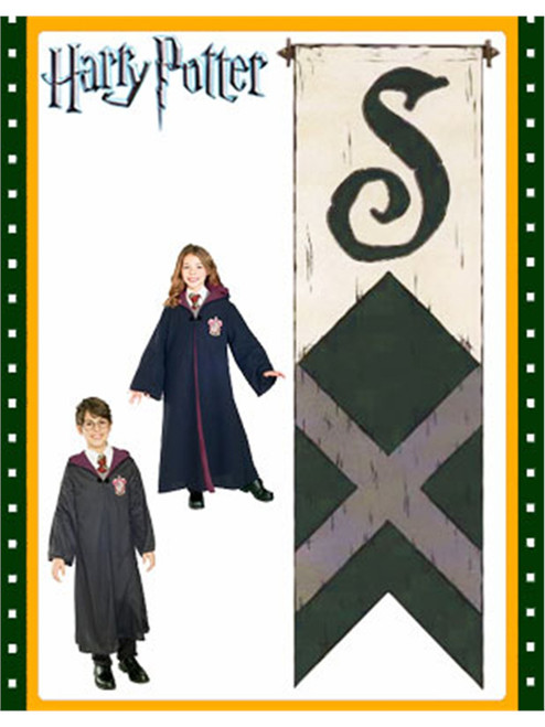 Rare Harry Potter Slytherin House 3d Felt Banner NIP