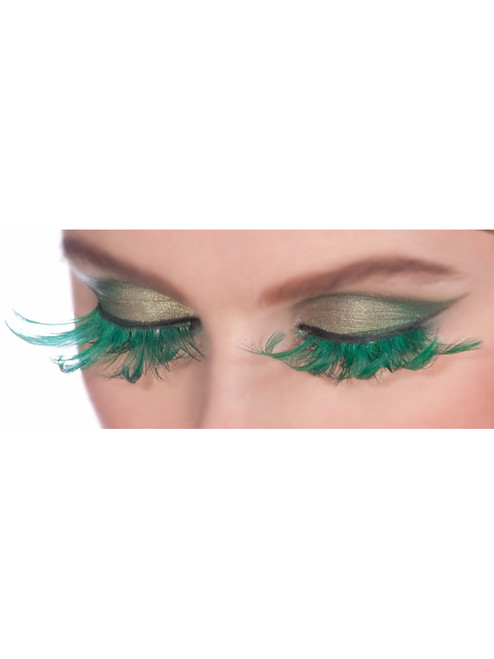 Women's Sexy Extra Long Turquoise Green St Patricks Day False Costume Eyelashes