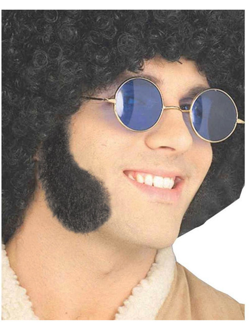 Grey 60s 70s Groovy Side Burns Costume Accessory