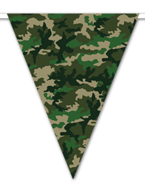 Military Camo Camouflage Flag Pennant America Streamer String Banner Decoration