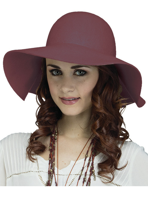 Adult's Red 60's Hippie Floppy Summertime Gardening Sun Hat Costume Accessory
