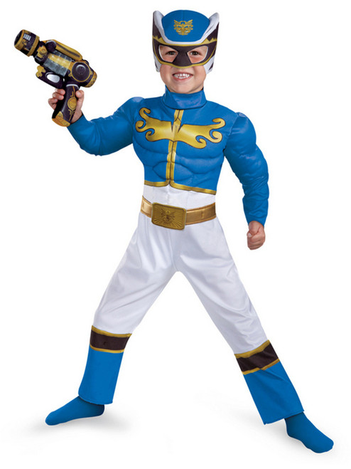 Power Rangers Megaforce Blue Ranger Muscle Chest Toddler Costume