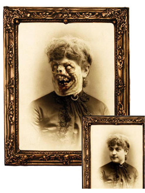 Large Lenticular 3D Frau Muscimol Changing Ghoul Photo 14x18 Picture