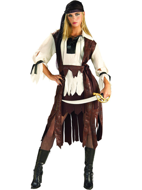 New Adults Sexy Caribbean Pirate Girl Costume Large 12