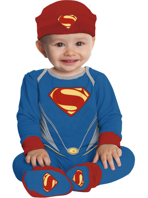 Baby Infant Newborn Cute Superman Man of Steel One-Piece Bodysuit Costume