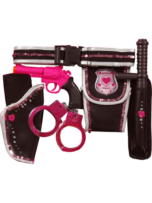 Pleasure Police Sexy Detective Costume Gun Holster Handcuff Nightstick Set