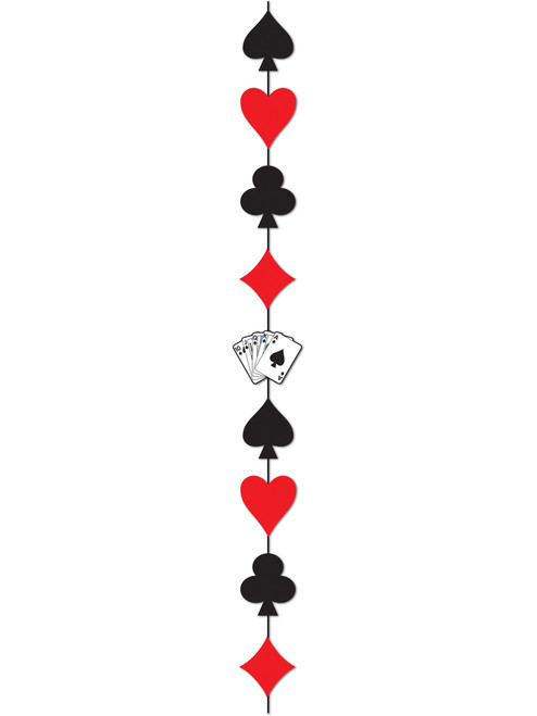 Casino Gambling Night Card Suit Party Banner Stringer Flag Decoration