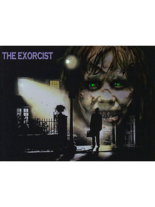 Deluxe The Exorcist Movie Light-up 20" x 15" Framed Halloween Portrait Picture