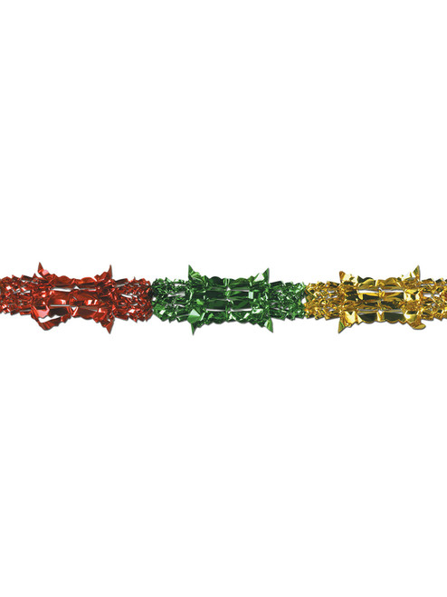8"x9' Metallic Multi-Colored Gleam Garland Hanging Wall Party Decoration