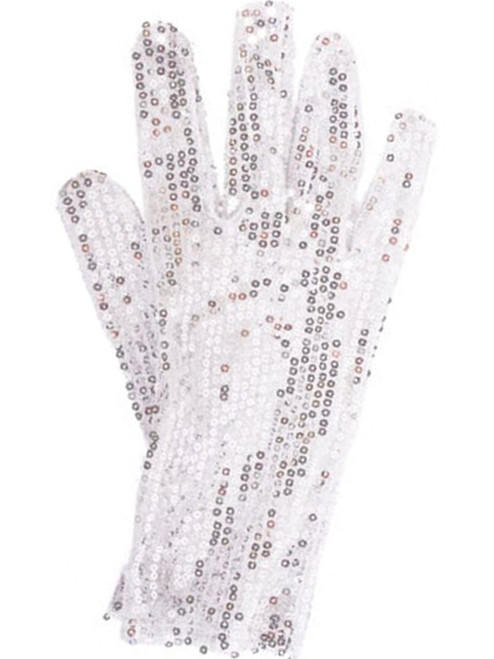 New Michael Jackson Costume White Silver Glitter Glove