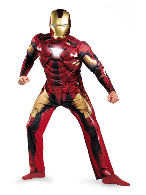 Mens Large Iron Man 2 Mark VI Muscle Chest Costume