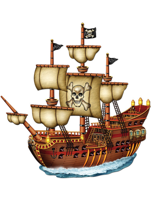 Jointed Posable Classic Sea Pirate Ship Wall Figurine Prop Decoration