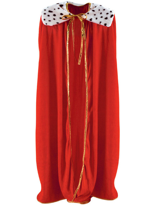 Adult Red Kings Queens Robe Royal Medieval Renaissance Costume Accessory